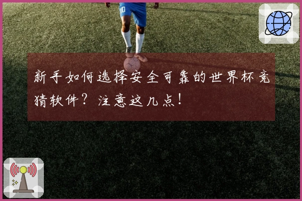 新手如何选择安全可靠的世界杯竞猜软件？注意这几点！
